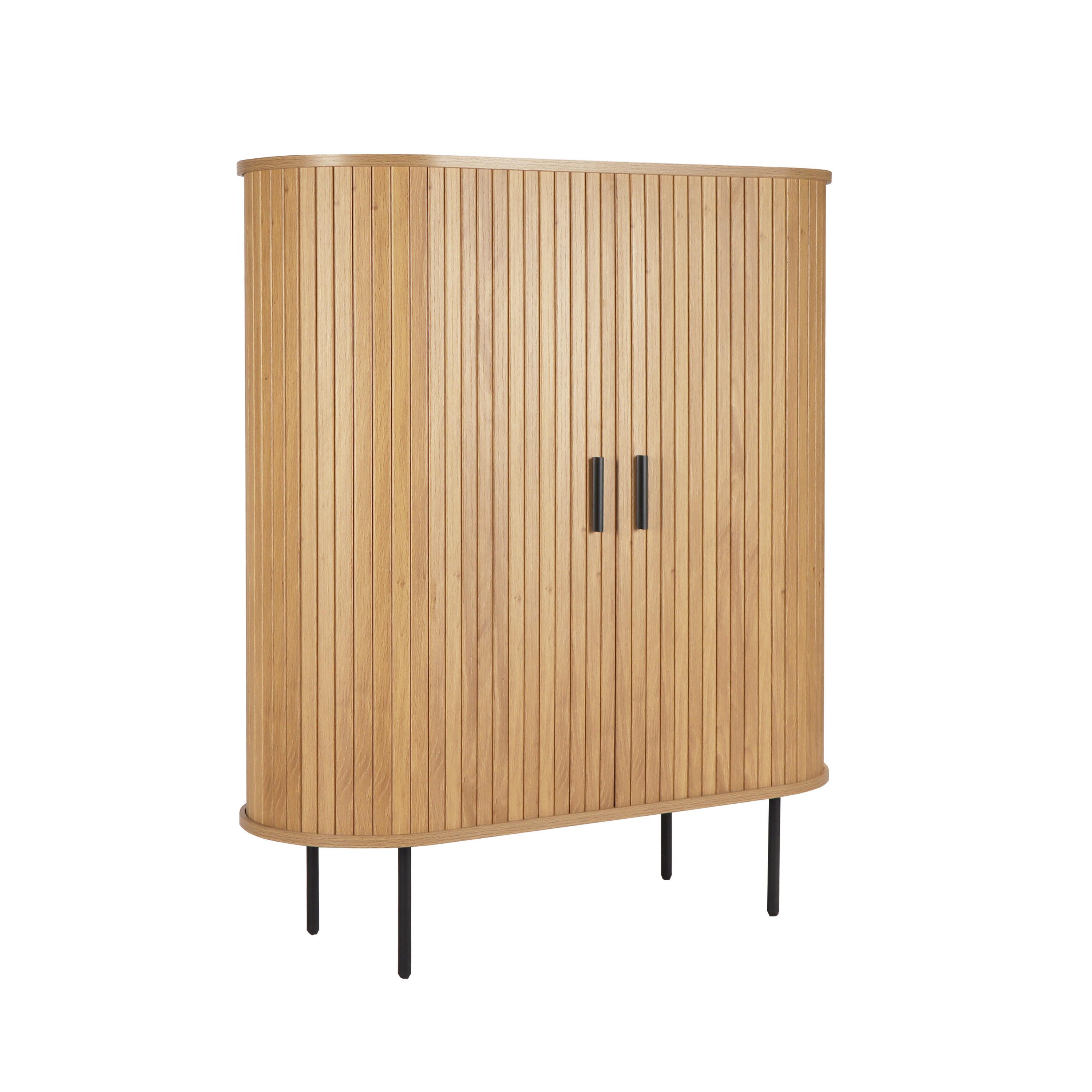 Kommode Naturfarben, B: 100cm - Schwarz/Naturfarben, Design, Holzwerkstoff (100/118/40cm) - Livetastic