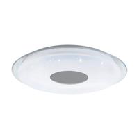 Deckenleuchte Lanciano Ø 45 cm mit Smartphone-Steuerung - Chromfarben/Weiß, Basics, Kunststoff/Metall (45/8cm) - Connect Z