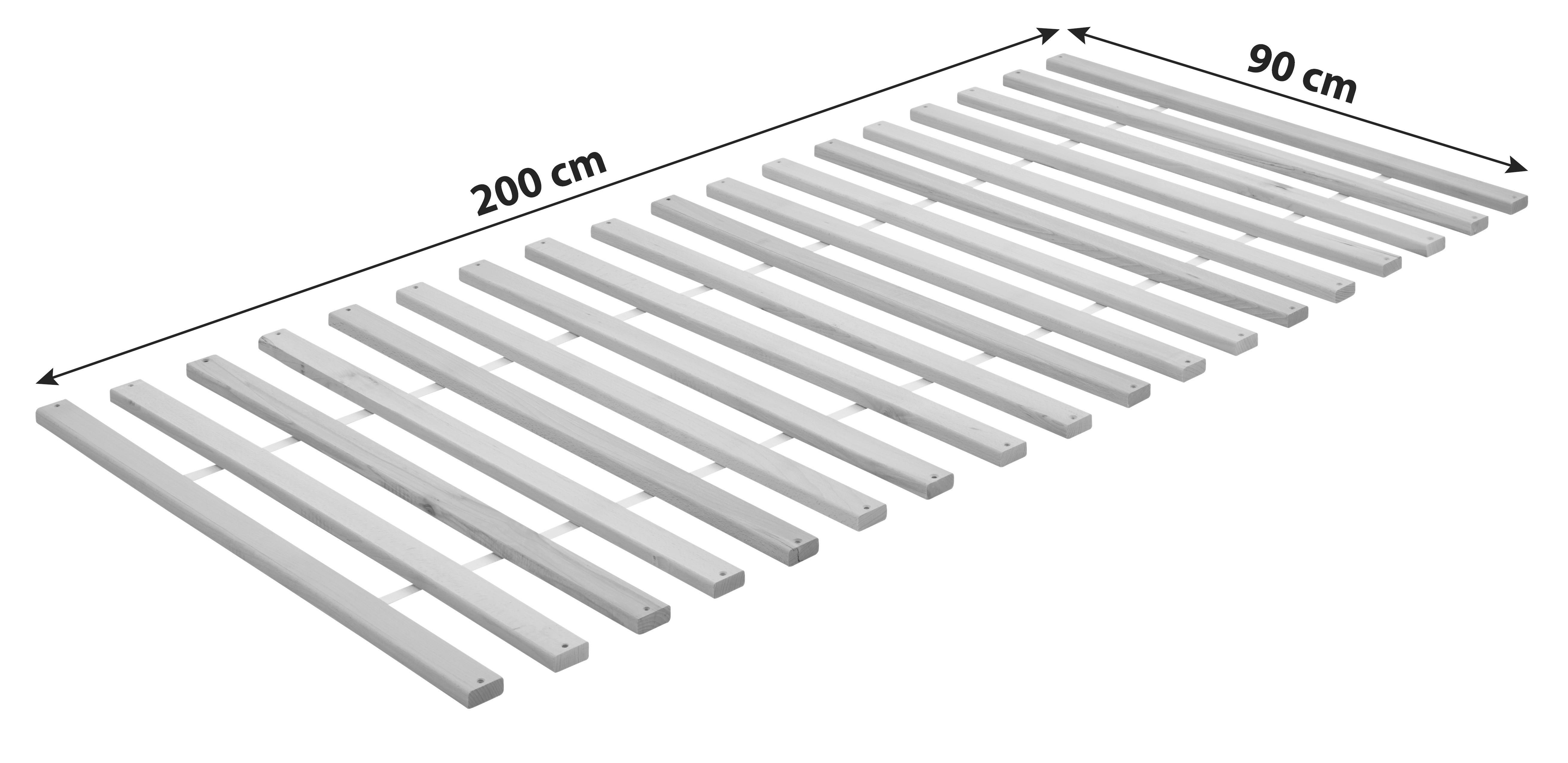 Rolós Ágyrács Lupo 2 90/200 Cm *top Ár* - bükkszínű, Konventionell, fa (90/200cm) - Best Price