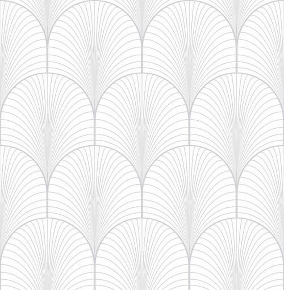 Vliestapete Josephine, Weiss/Silberfarben - Silberfarben/Weiß, Basics, Papier/Kunststoff (52/1005cm)