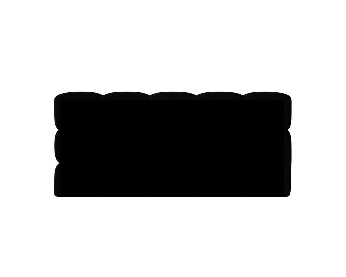 Polsterbett Noe Schwarz 160x200 Cm - Schwarz, Trend, Textil/Metall (160/200cm)