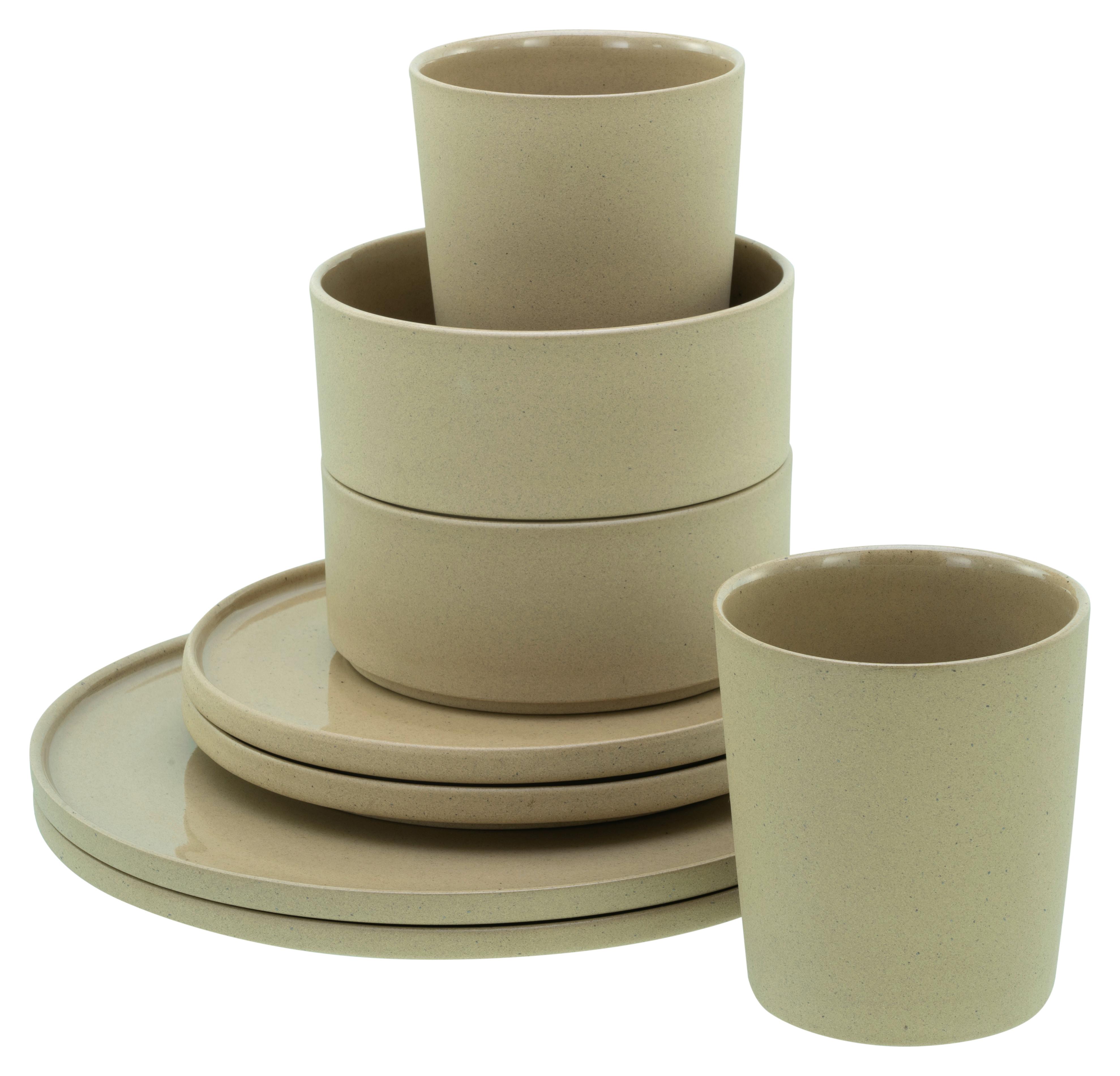 Kombinovaný servis FUTURO SAND, 8-dielny - piesková, Trend, keramika - Creatable