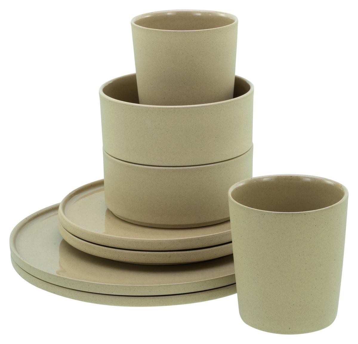 Kombinovaný servis FUTURO SAND, 8-dielny - piesková, Trend, keramika - Creatable