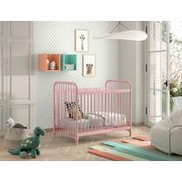 Gitterbett Bronxx 60x120 Cm Eisen Pink Mit Rost+ Gitter - Pink, ROMANTIK / LANDHAUS, Metall (60/120cm) - Vipack