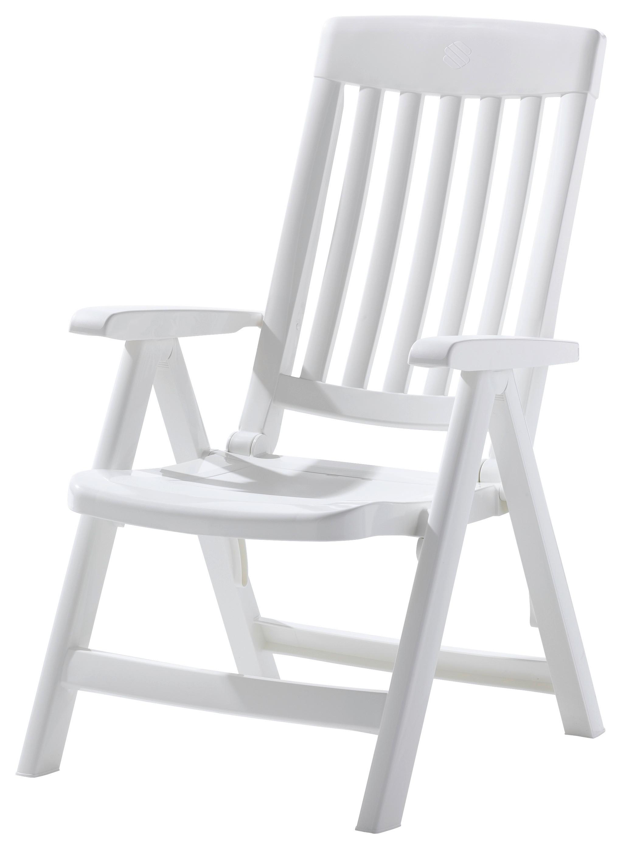 Gartenklappsessel-Set N01317 - Weiß, KONVENTIONELL, Kunststoff (46,5/111/50cm) - Siena Garden