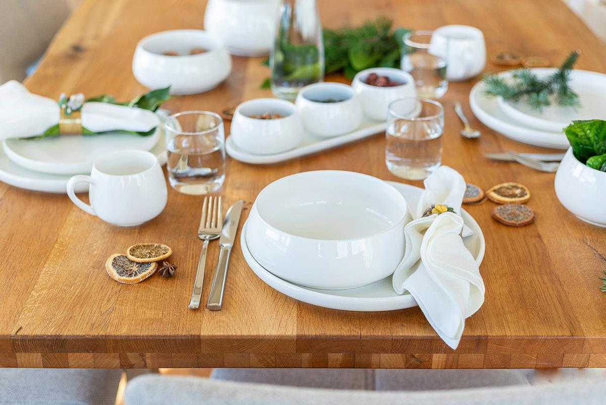 Tassenset Taya 8-Teilig Steinzeug, Weiß, 4 Personen - Basics - Mäser