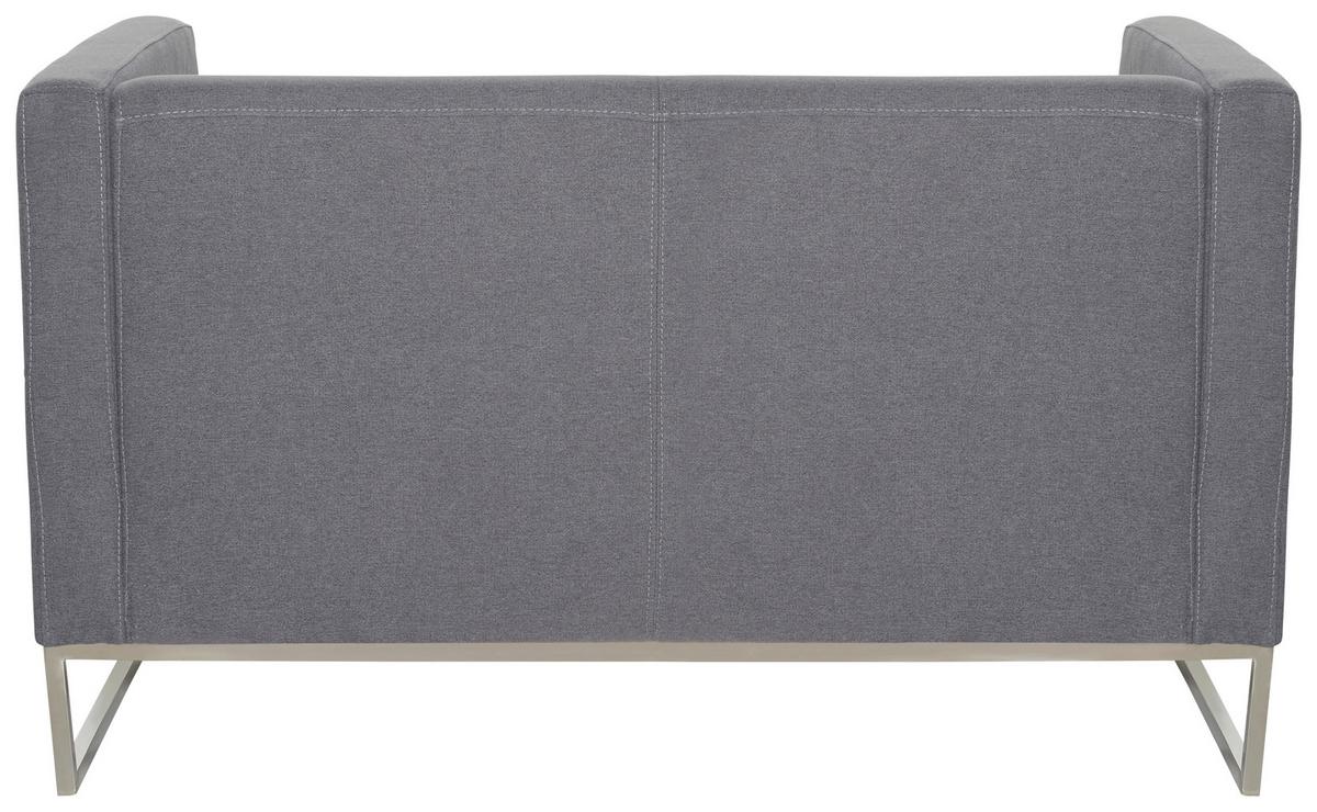 2-Sitzer-Sofa Barbados Dunkelgrau - Dunkelgrau/Silberfarben, MODERN, Textil (122/71/72cm) - MID.YOU