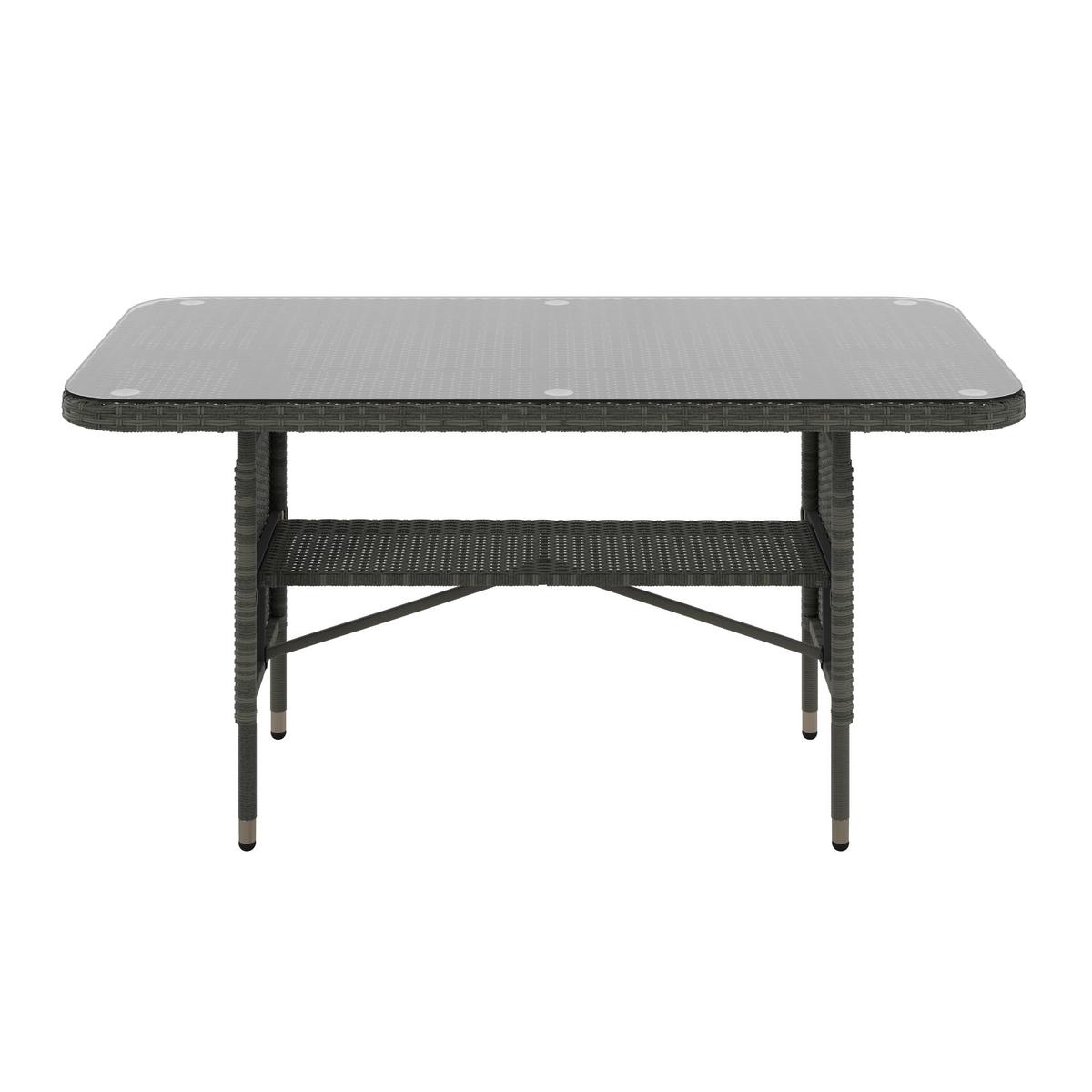 Lounge-garnitúra Verona - szürke, Modern, műanyag/Üveg - Beldano