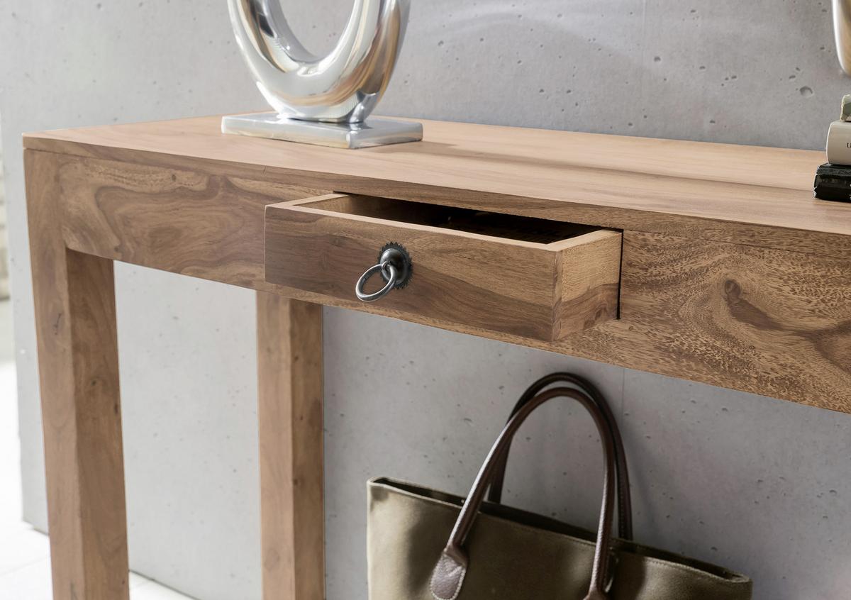 Konsolentisch Mumbai Akazie Echtholz B: 120 Cm Mit Lade - Akaziefarben, LIFESTYLE, Holz (120/40/70cm) - MID.YOU