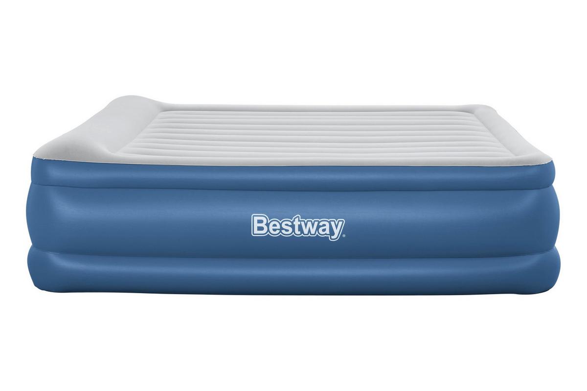 Luftbett Robert 203x193x56 Cm Bis 300kg, Inkl. Pumpe - Dunkelblau/Grau, KONVENTIONELL, Kunststoff/Metall (203/193/56cm) - Bestway