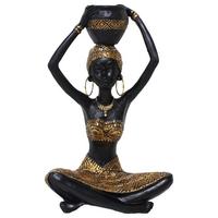 Skulptur Nala - Goldfarben/Schwarz, KONVENTIONELL, Kunststoff/Metall (16,5/9,5/26,5cm) - James Wood