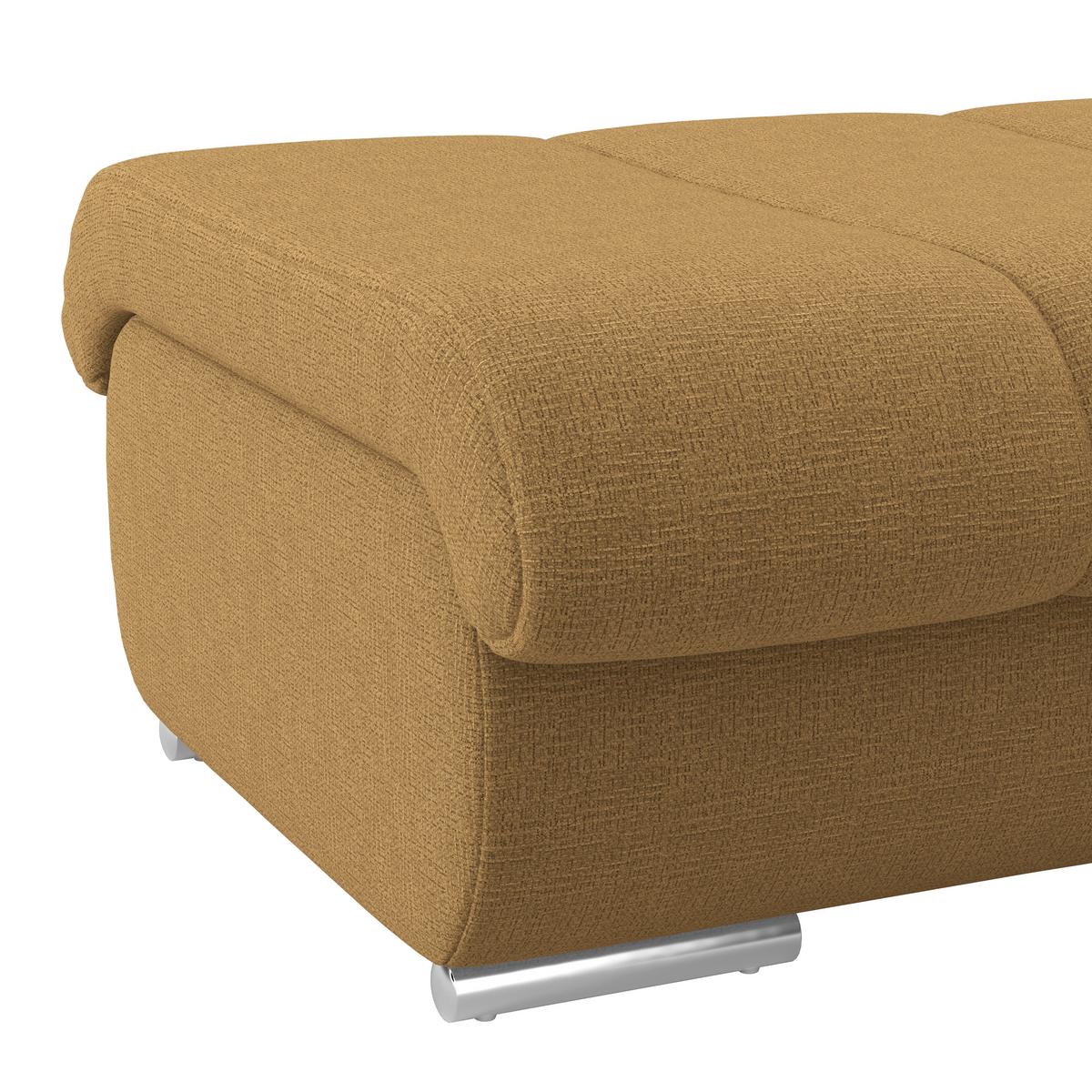 Hocker Multi senfgelb, B: 100cm - Chromfarben/Senfgelb, MODERN, Textil (100/43/80cm) - Luca Bessoni