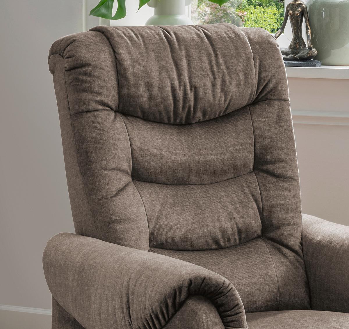 Fernsehsessel Nino Braun B: 78 cm - Schwarz/Braun, Design, Textil (76/106/94cm) - Livetastic