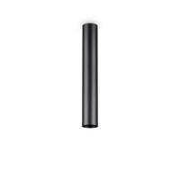 LED-Deckenleuchte Look Ø 6 cm 1-flammig zylindrisch - Schwarz, KONVENTIONELL, Metall (6/40cm) - Ideal Lux