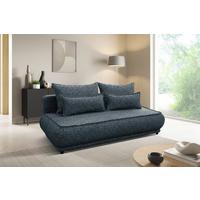 Schlafsofa Paros Blau B: 214 Cm - Blau/Beige, Design, Textil (214/96/105cm) - MID.YOU