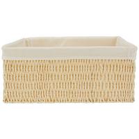 KOŠ SALLY - XL - bílá/přírodní barvy, textil/papír (40/31/17cm) - Mömax