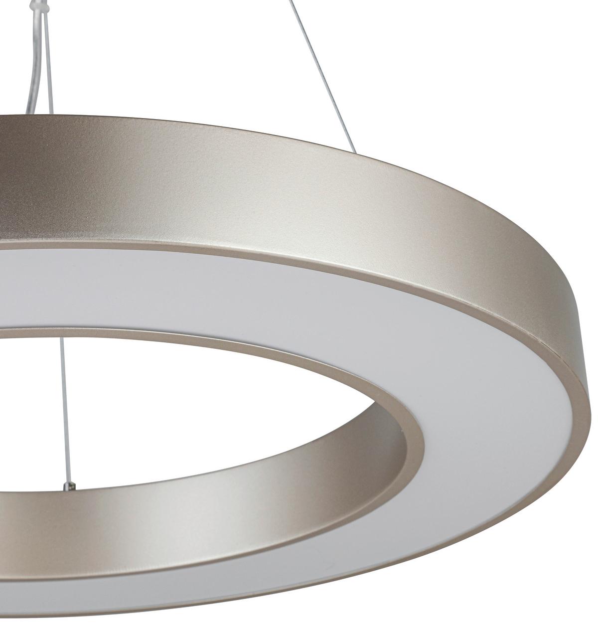 Led Függőlámpa Delia Ø Kb. 50 Cm - krómszínű/Pezsgő, Modern, műanyag/fém (60/120cm) - Luca Bessoni