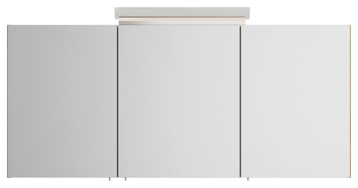 Spiegelschrank Eiche Dekor B: 140 cm - Eichefarben, MODERN, Glas/Holzwerkstoff (140/62/17cm) - MID.YOU