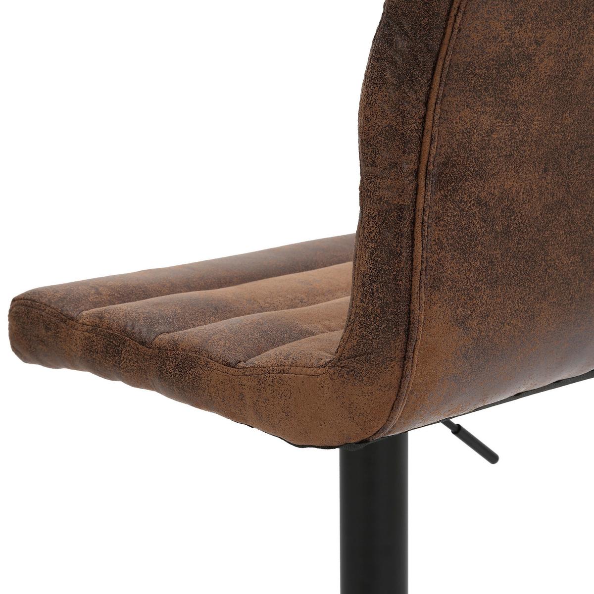 Barhocker-set Phil Braun/anthrazit B: 42 Cm - Anthrazit/Braun, LIFESTYLE, Textil/Metall (42/61-83/43cm) - MID.YOU
