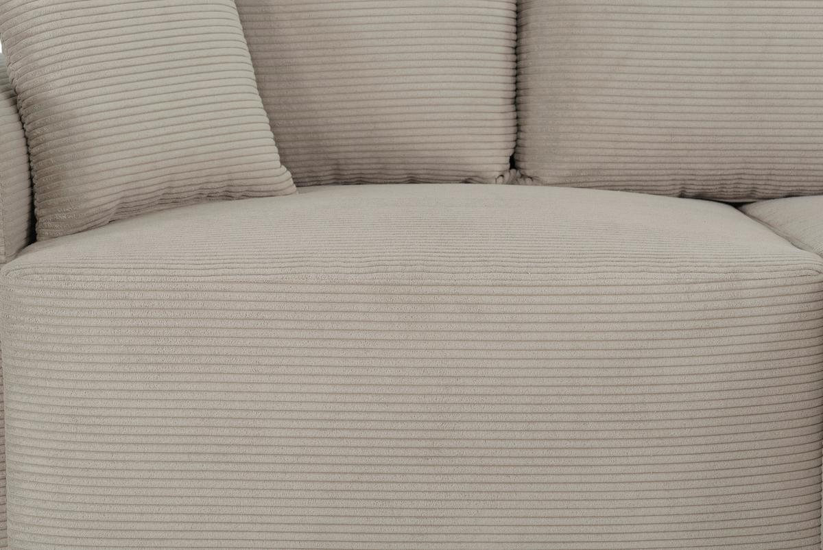 Ecksofa Joni Beige S: 250 cm - Beige, Design, Textil (250/151cm) - MID.YOU