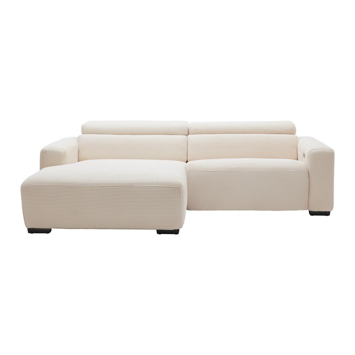 ROHOVÁ SEDAČKA BONDICO 255 - černá/béžová, Moderní, kov/dřevo (170/255cm) - Mömax