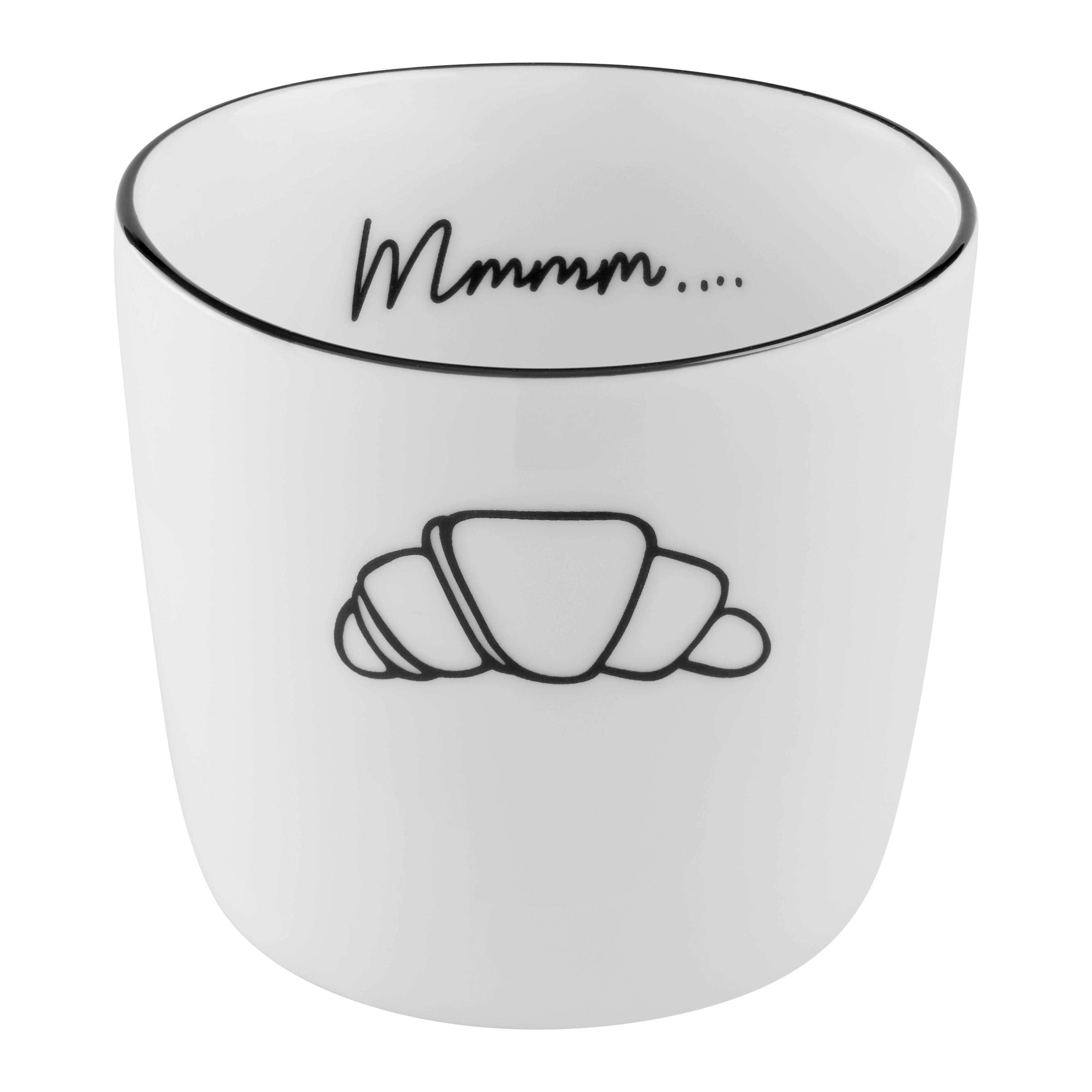 Hrnček na kávu BELGIC LIGHTNESS - čierna/biela, Modern, keramika (7,7/7cm) - Mömax