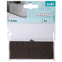 Bútorék 1-8mm - barna, műanyag (10/2/8cm) - Suki