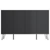 Sideboard Posseik Industrial Graphitfarben B: 155 Cm - Schwarz/Graphitfarben, Design, Holzwerkstoff (155/93,6/42cm) - P & B