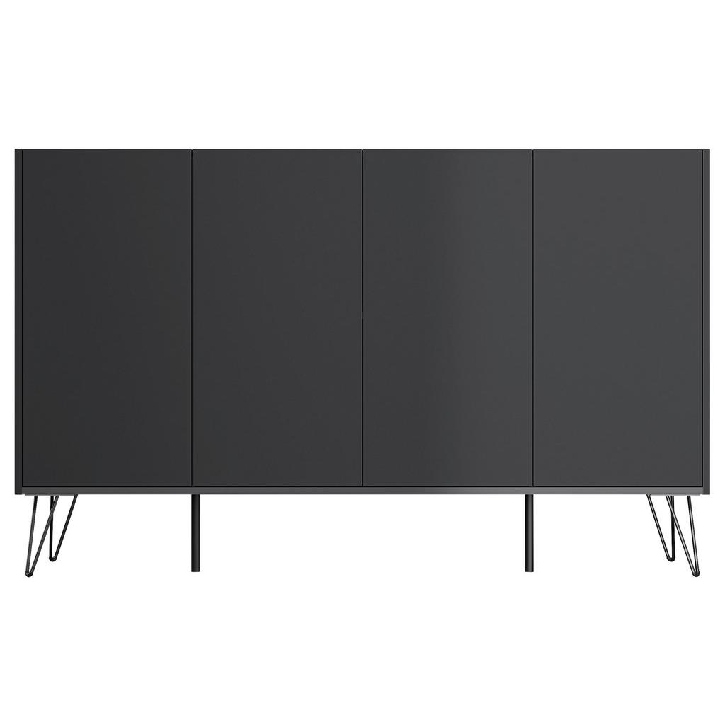 Sideboard Posseik Industrial Graphitfarben B: 155 cm