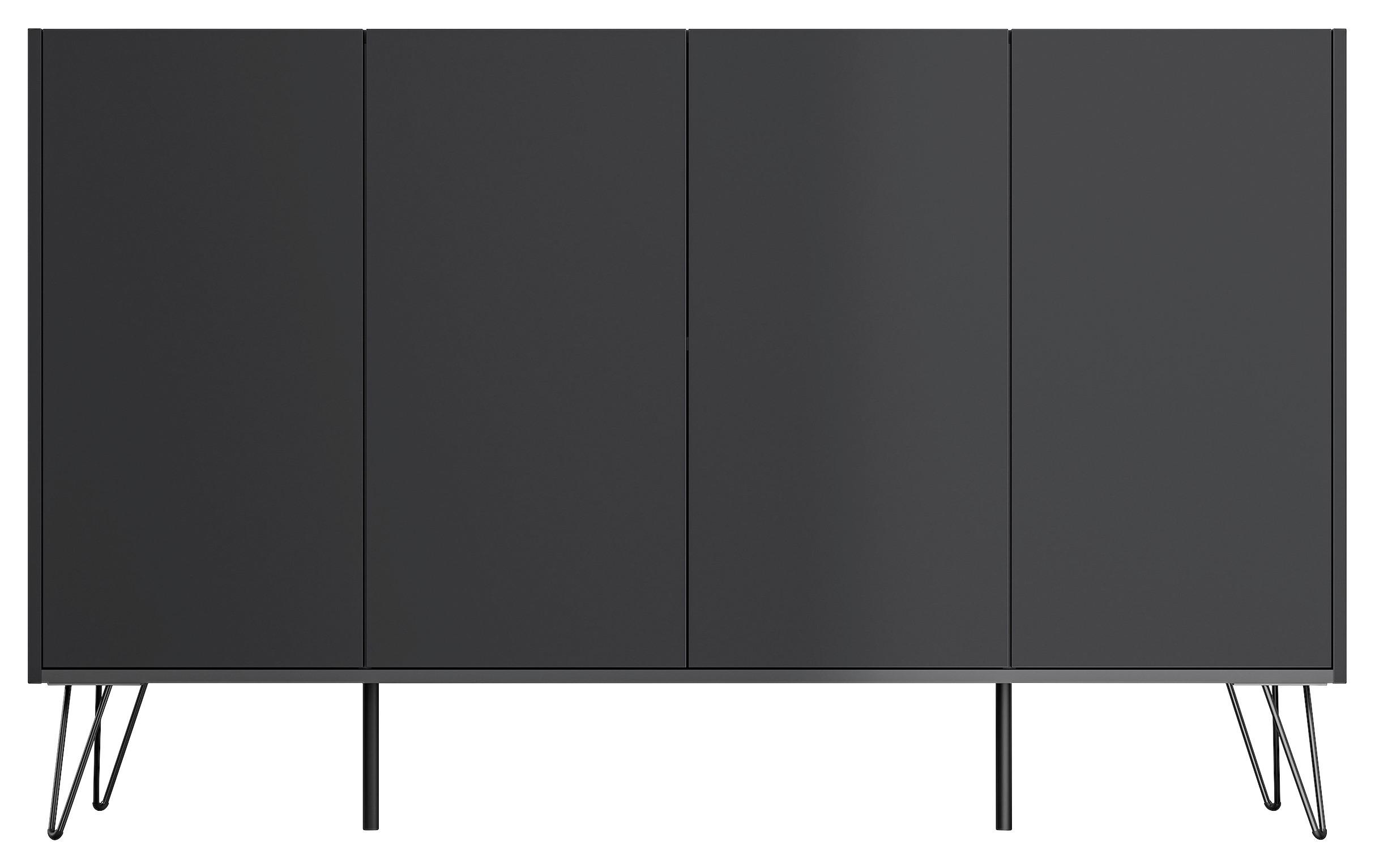 Sideboard Posseik Industrial Graphitfarben B: 155 cm