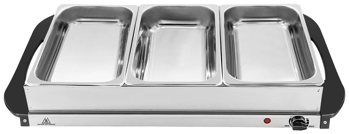 Chafing-dish Sh 4.1 - Edelstahlfarben/Schwarz, Basics, Metall (64/14/36,4cm) - Silva Homeline