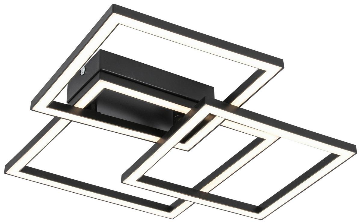 Stropné LED svietidlo Timre TIMRE - čierna, Modern, kov/plast (45,3/43,5/7,3cm) - Mömax