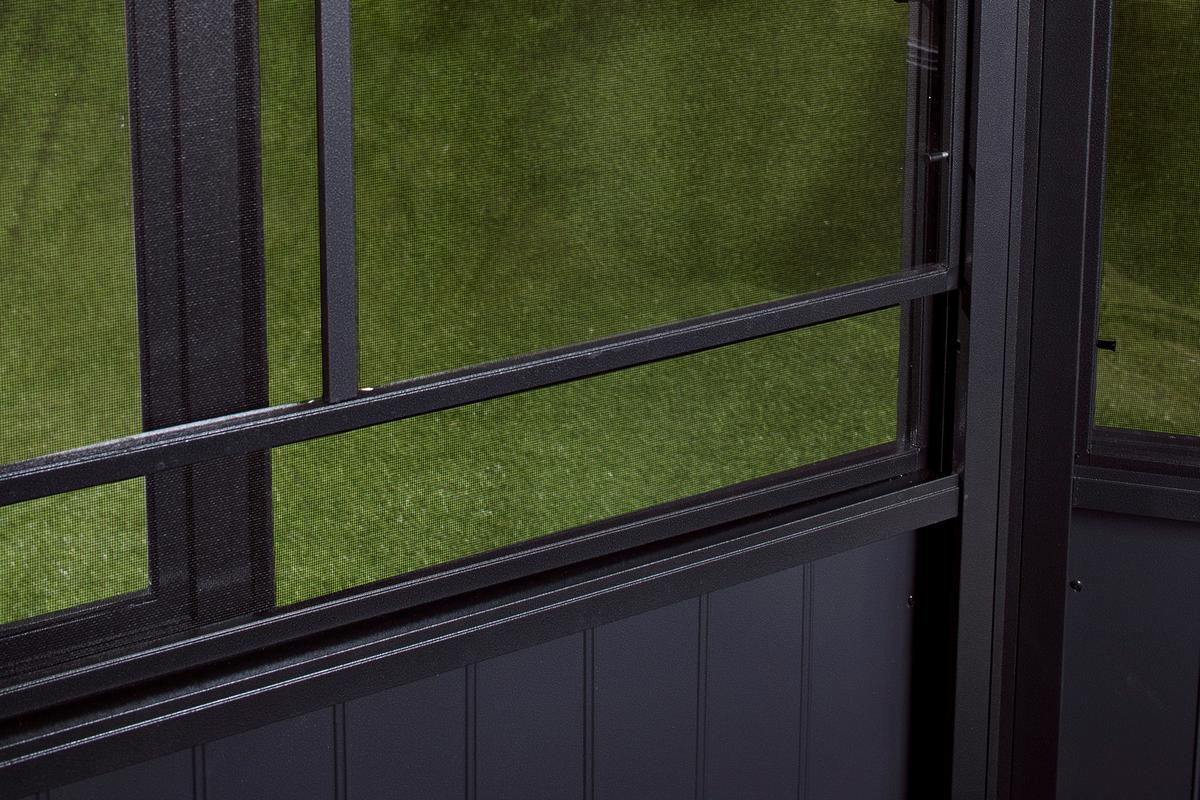 Pavillon Charleston 12x12 384x384 Wetterfest - Anthrazit, Basics, Metall (384/281/384cm)