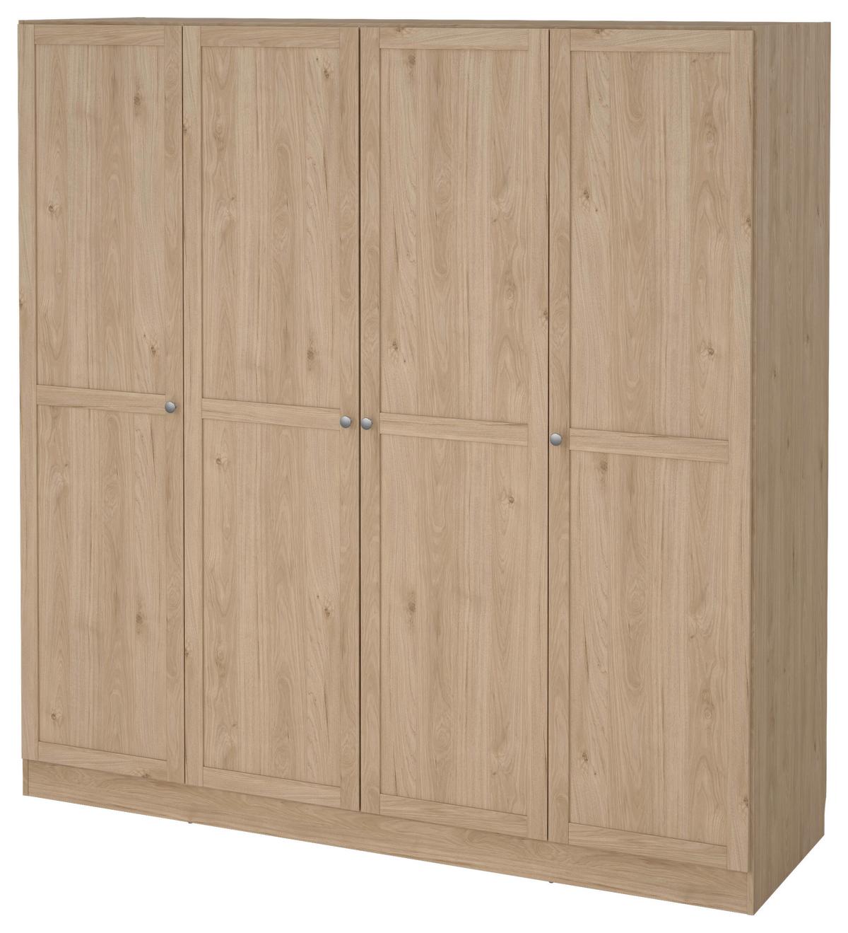 Drehtürenschrank Billund Eichefarben, B: 195,5 Cm - Eichefarben, MODERN, Holzwerkstoff (195,5/200/61,7cm) - MID.YOU