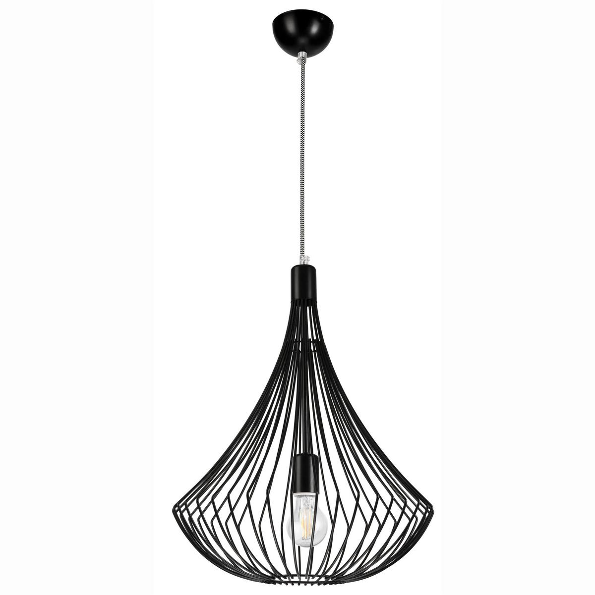 Pendelleuchte 29627_balerina_black - Schwarz, Design, Metall (90/38/40cm)