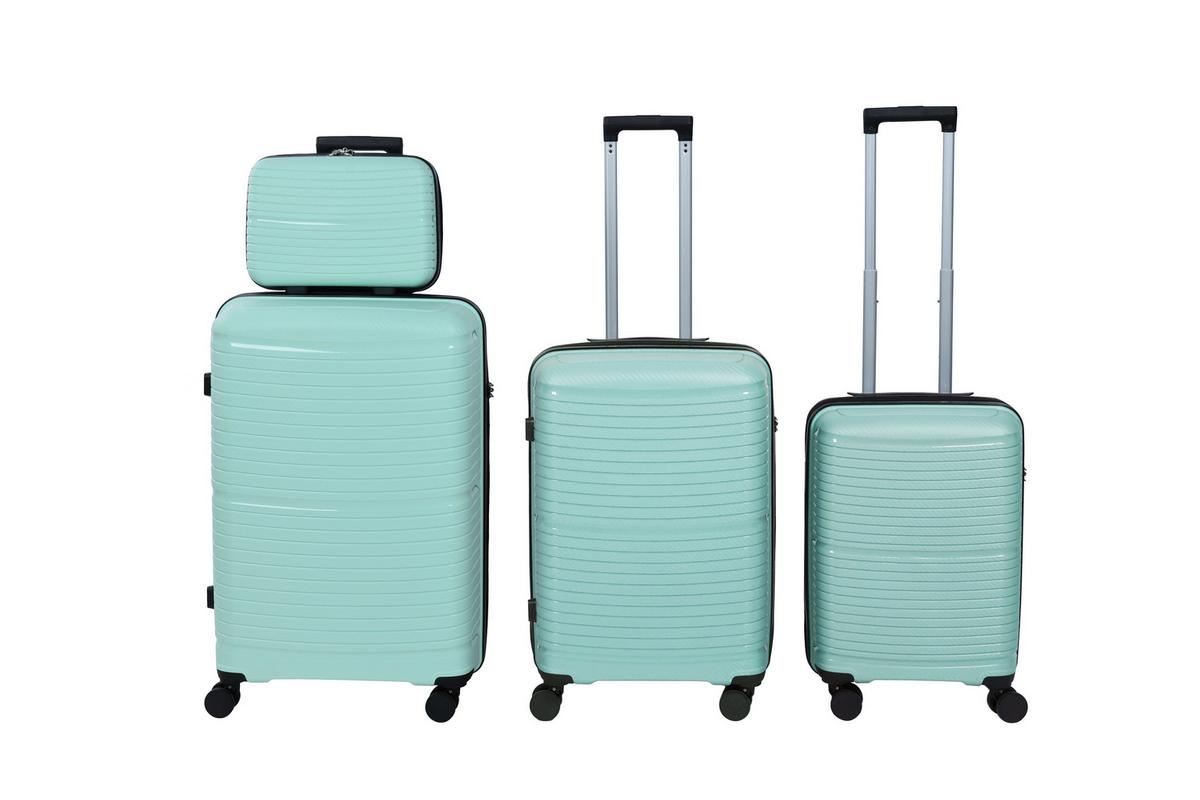 Reisekofferset Lenja - Mintgrün, KONVENTIONELL, Kunststoff/Textil - Luca Bessoni