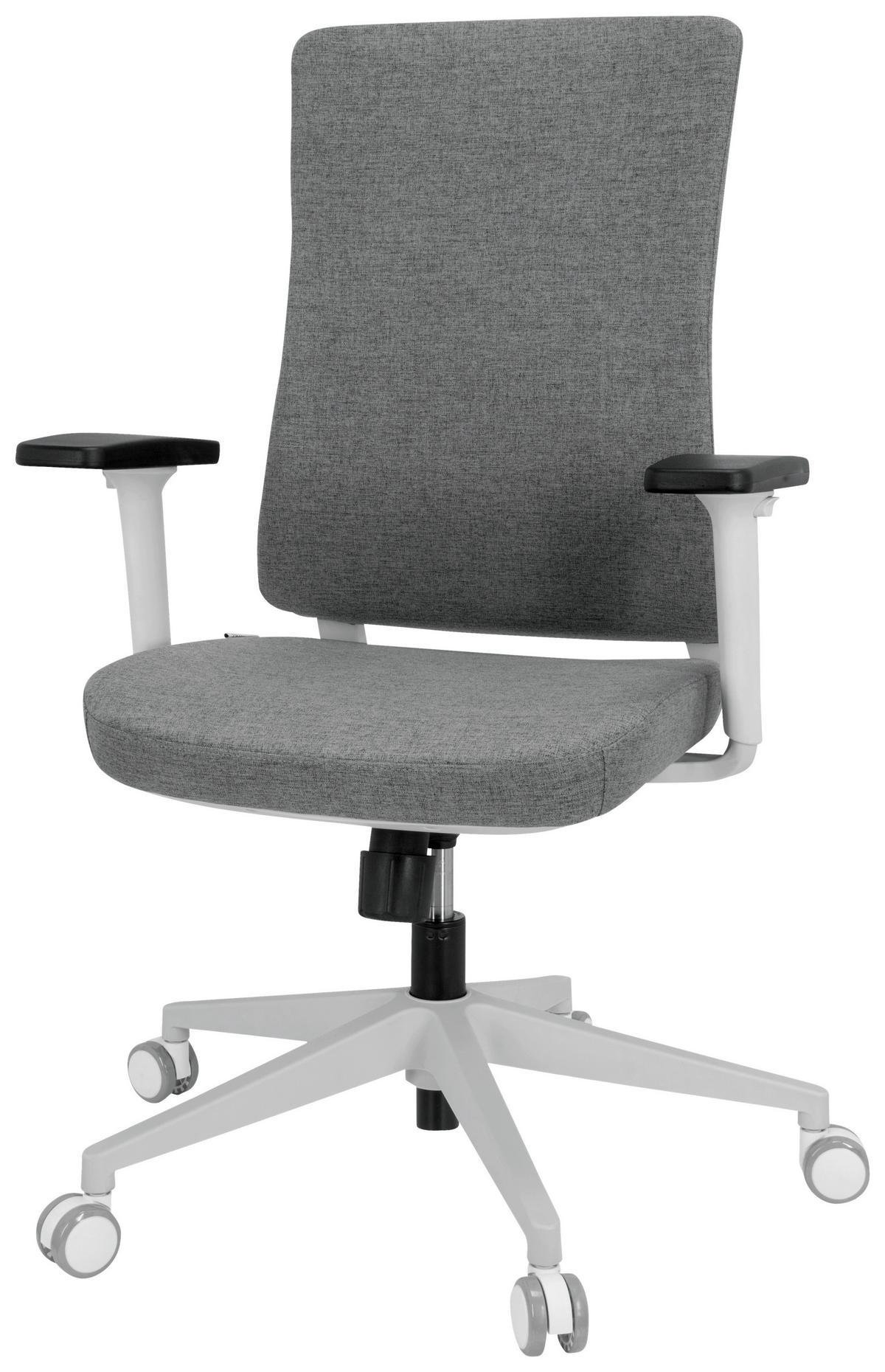 Drehstuhl Comfio Wp Grau Bis 120 Kg - Schwarz/Grau, Basics, Kunststoff/Textil (66/104/58cm) - MID.YOU