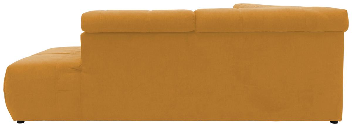 Wohnlandschaft Brandon Kopfteilverstellung Orange - Schwarz/Orange, Design, Textil (175/359/228cm) - MID.YOU