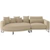 Bigsofa Natalia Beige S: 283x150 Cm - Beige/Schwarz, Design, Textil (283/150cm) - Livetastic