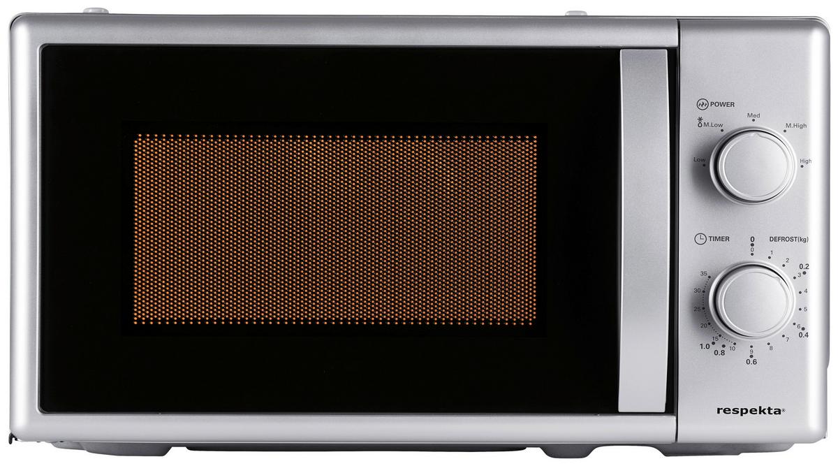 Einbaumikrowelle Respekta Palmina - Edelstahlfarben, Trend, Glas/Kunststoff (45,2/30,6/26,2cm) - Respekta