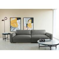 Bigsofa Bourbon, D. Grau B: 264 cm - Dunkelgrau/Schwarz, MODERN, Textil (264/84/125cm) - Trendmanufaktur
