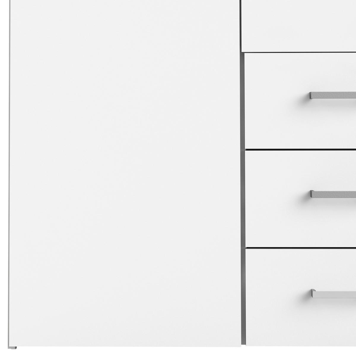 Kleiderschrank Space, Weiß, B: 154 Cm - Weiß, Basics, Holzwerkstoff (154/200,4/49,5cm) - MID.YOU