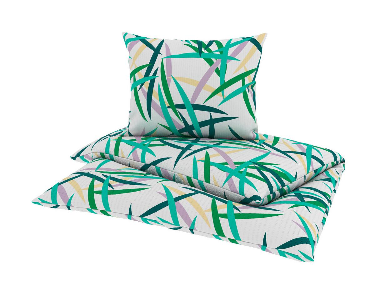 Bettwäsche Palma - Grün, MODERN, Textil - Luca Bessoni