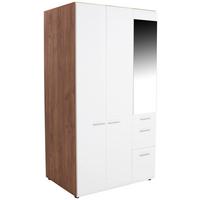 Nyílóajtós Szekrény Avensis New 120/206 Cm - tölgyfa színű/fehér, Konventionell, faalapú anyag (120/205,7cm) - Luca Bessoni