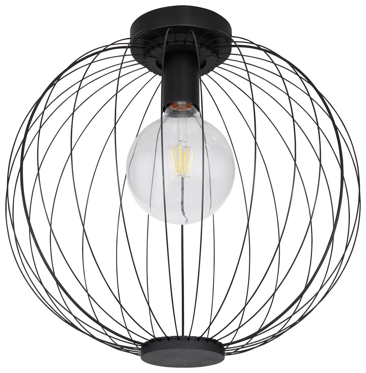 Deckenleuchte Roza Ø 40 Cm - Schwarz, Trend, Metall (40/37,5cm) - Globo