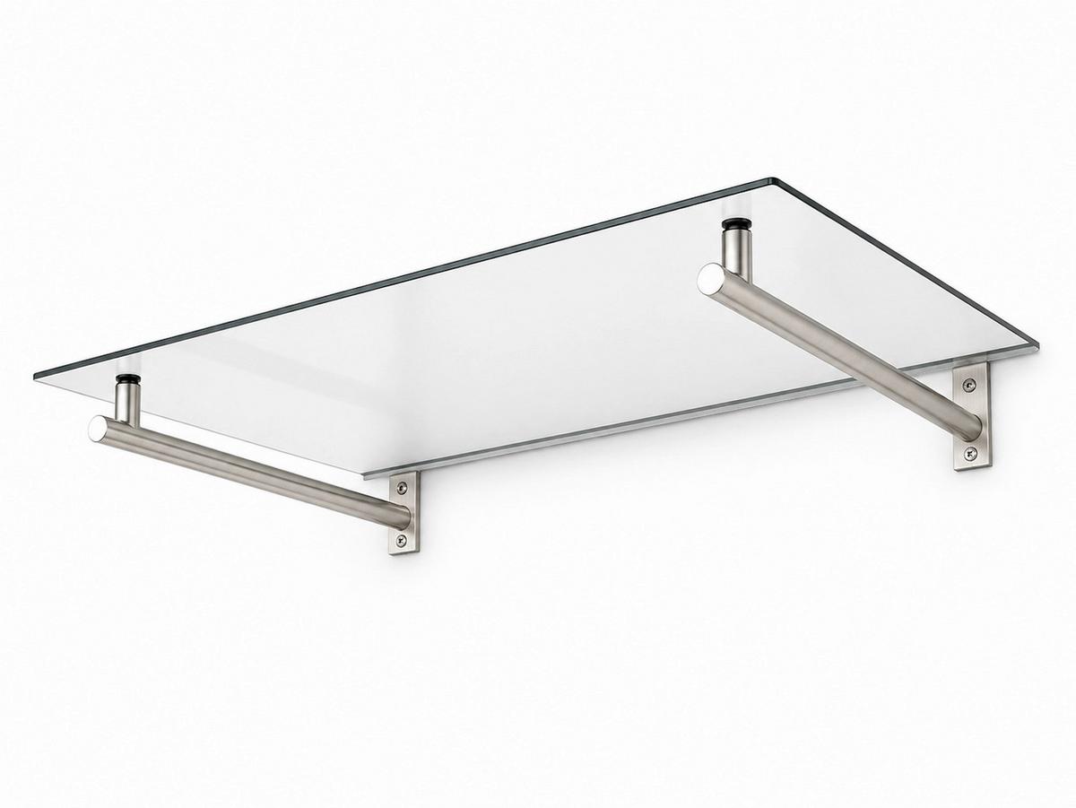 Vordach mit VSG Sicher- heitsglas, 140x80 cm - Basics (140/1/80cm)