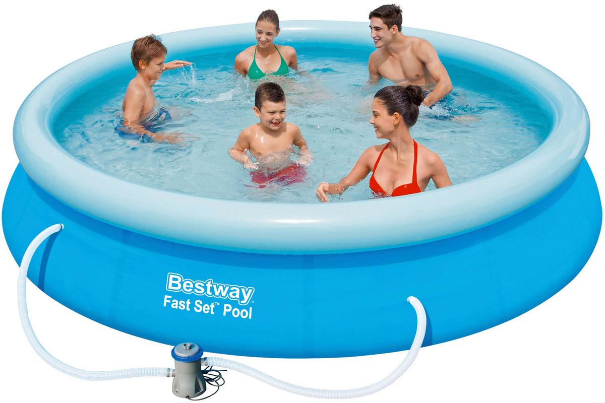 BAZÉN MITCH - VČ. FILTRU - modrá/světle modrá, plast (366/76cm) - Based