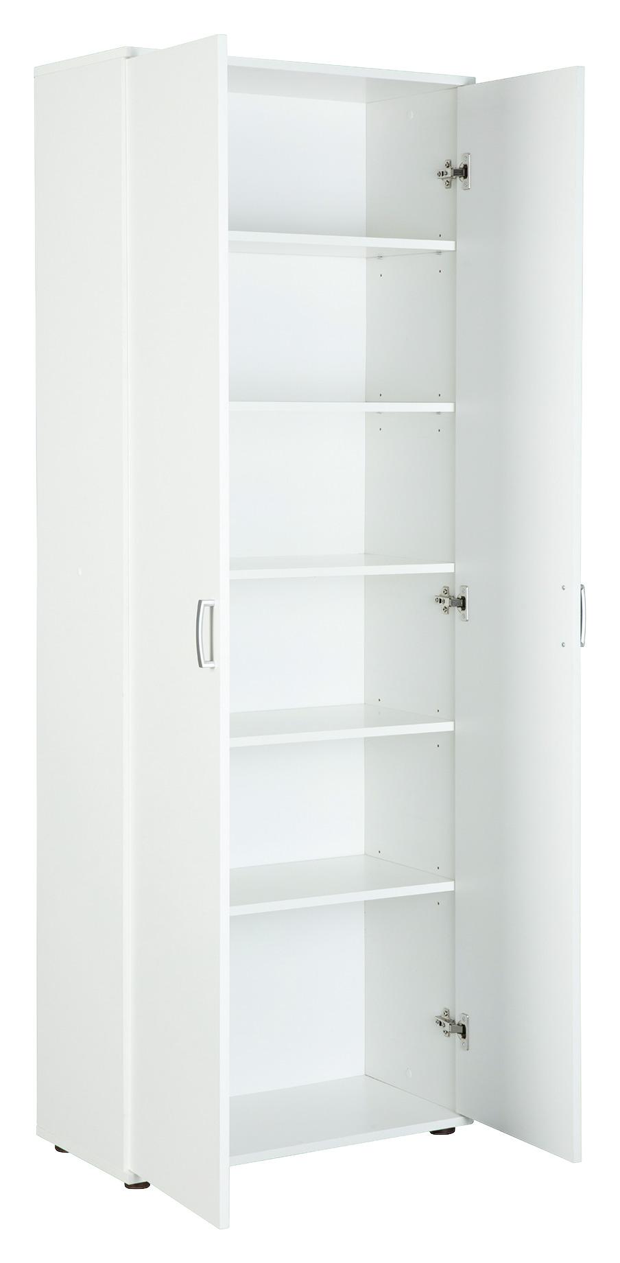 Mehrzweckschrank Arconati B: 70 cm Weiß - Schwarz/Weiß, Basics, Holzwerkstoff (70/189/34cm) - MID.YOU