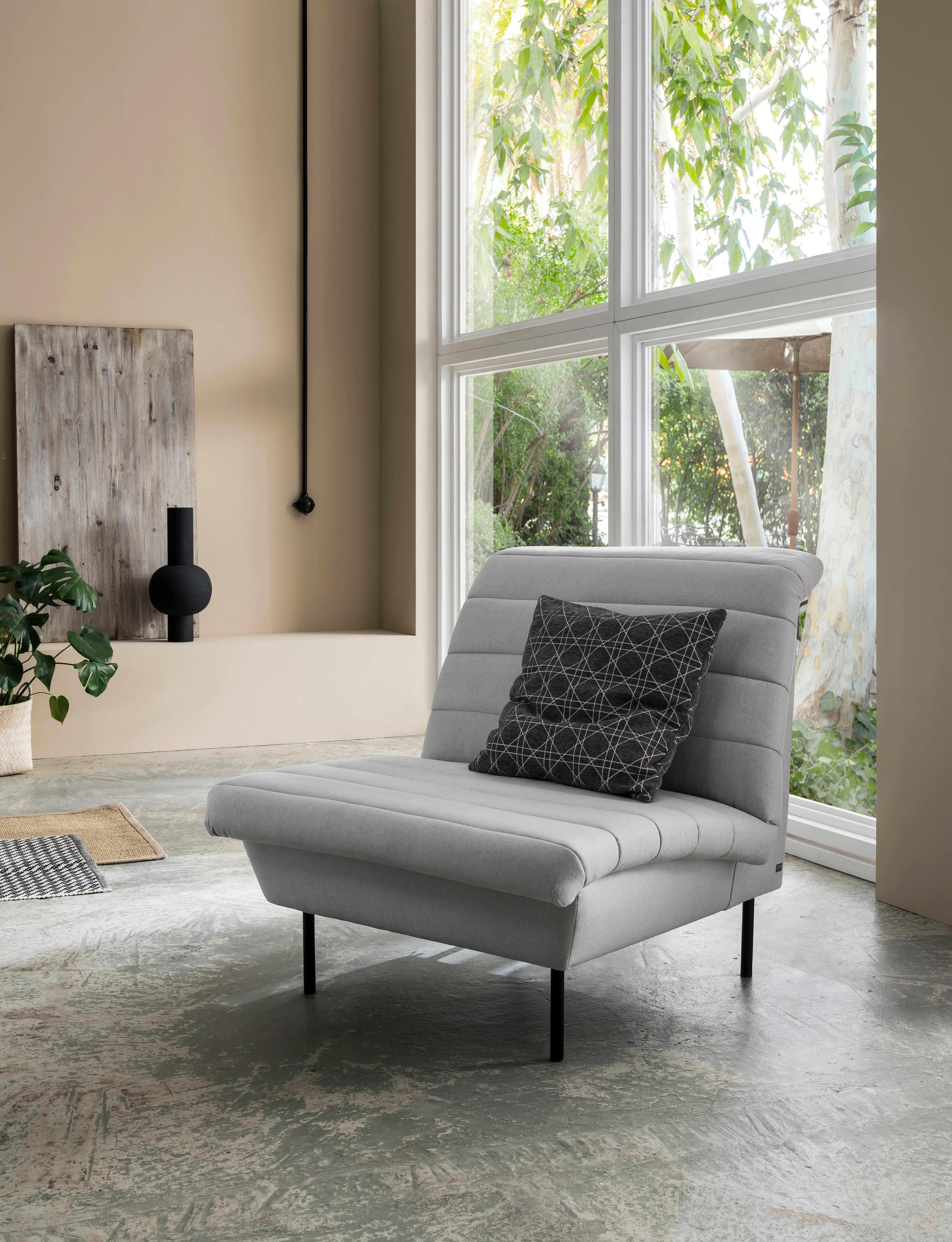 2-sitzer-sofa Looks Ix - Silberfarben/Schwarz, Design, Textil (185/92/103cm) - LOOKS by W.Joop