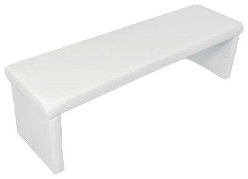 Sitzbank Gepolstert Weiß Charisse B: 140 cm - Weiß, MODERN, Textil (140/48/45cm) - MID.YOU